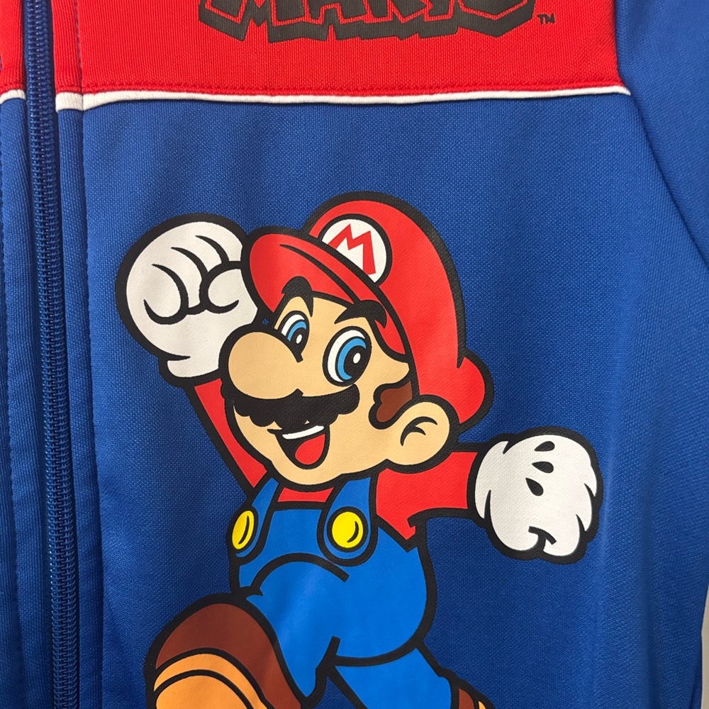 Super Mario Kids Lightweight Jacket-size 10-12 - Picture 2 of 9